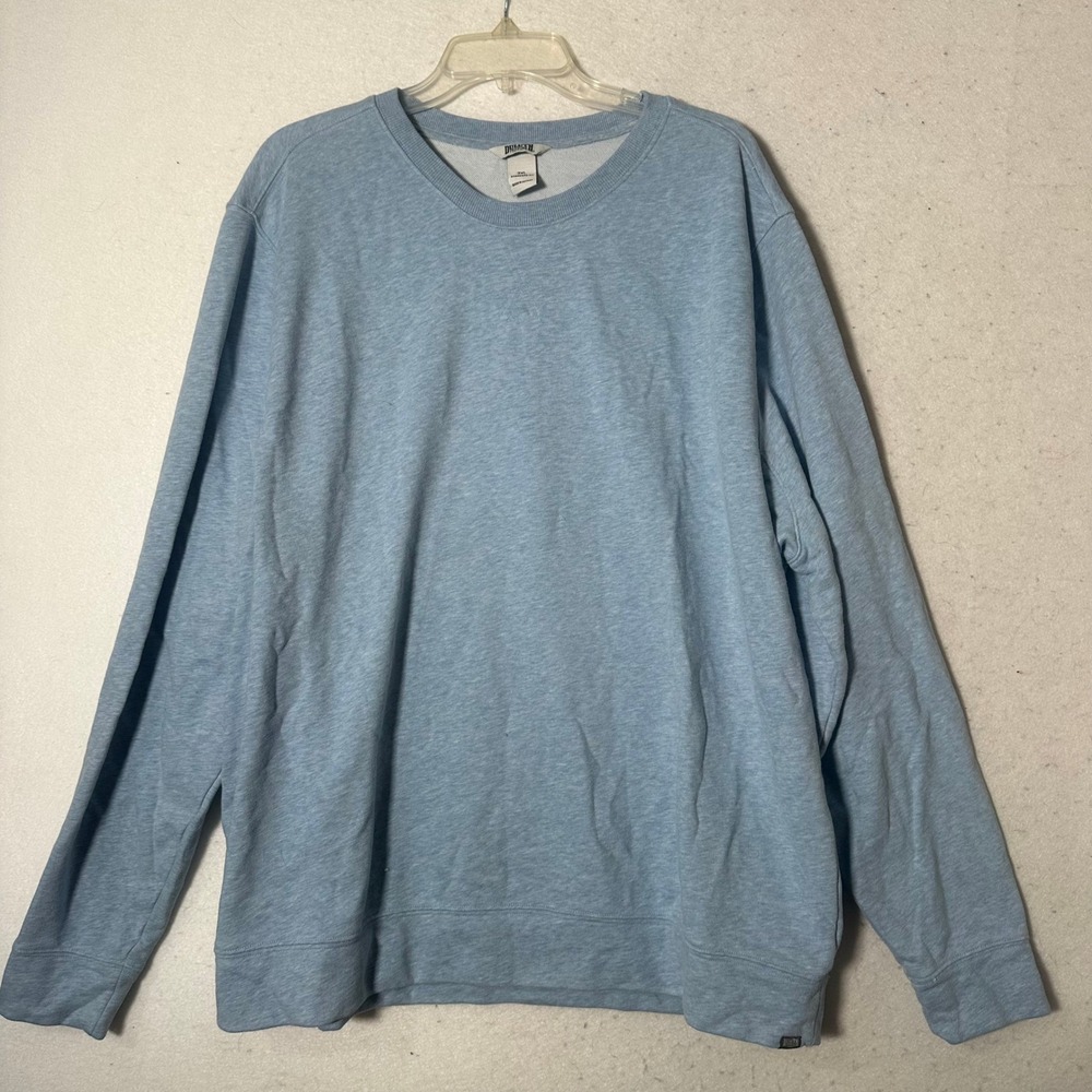 Duluth Trading Co Mens 2XL Blue Heathered Crew Neck Sweatshirt 60066 3832